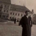 Profesor Mircea Login la colegiul din Năsăud în 1950